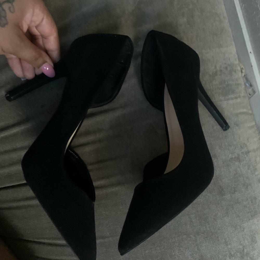 Black Suede Pumps- Never Worn